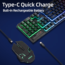 wireless keyboard and mouse gaming rechargeable rgb backlit teclado inalámbrico