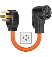 NEMA 14-30P to 14-50R EV Charger Adapter Cord 4 Prong 30 AMP Dryer to 50 AMP EV Conversion Adapte...