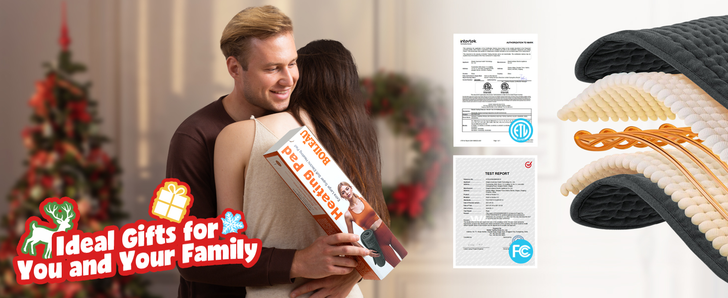 Electric Heating Pad for Back Pain and Period Cramps Relief