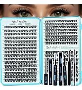 Wispy Lash Clusters Kit 640pcs Eyelash Cluster Extensions Curl Individual False Eyelashes Natural...