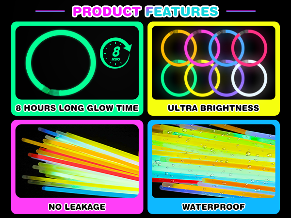 glow sticks bulk party pack