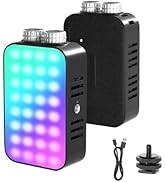 EMART RGB LED Camera Light, 2600mAh Portable Video Light 13 Lighting Effects 360° Full Color, Rec...