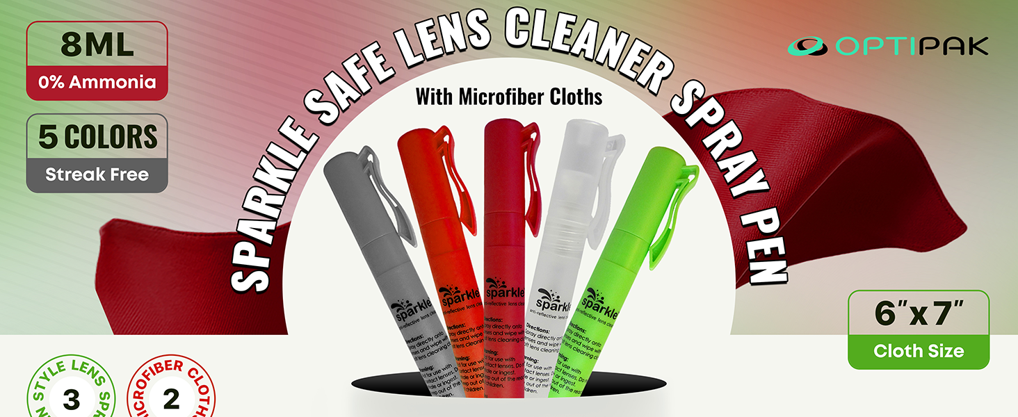 lens spray for eyeglasses, glasses cleaner spray and cloth, eyeglass cleaner kit, eye glass cleaner