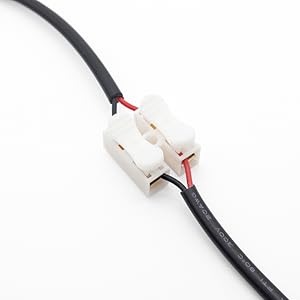USB-C power cable connected using a quick wire connector for easy installation