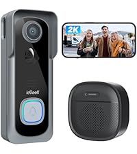 ieGeek Doorbell Camera Wireless No Subscription, 5MP Ultra Clear View Night Vision, PIR Motion Detec...
