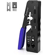 VCELINK RJ45 Crimp Tool, All-In-One Ethernet Pass Through Crimper for Cat6 Cat6A Cat5 Cat5e Cat7 ...
