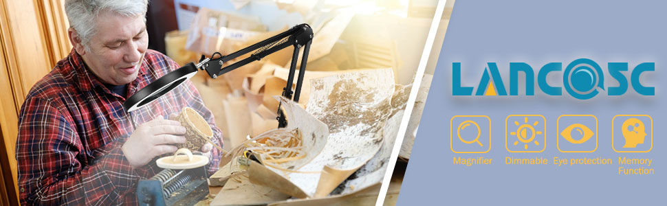 magnifying glasses with light for close work