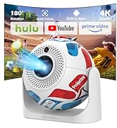 Portable Projector, 1080P Full HD 400 Lumens Android 15 Smart Projector, Auto Keystone Correction...