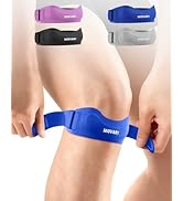 Movary Silicone Patellar Tendon Support Strap 1-Pack, Knee Brace for Women &amp; Men, Adjustable Non-...