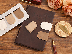 3PCS Magnetic Leather Bookmarks