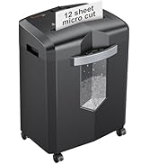 Bonsaii 12-Sheet Micro Cut Shredders for Home Office, 60 Minute P-4 Security Level Paper Shredder...