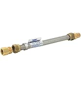 Eastman 404112 Stainless Steel Steel-Flex Gas Connector, FIP x 1/2 inch MIP, 12 inch Length, 12