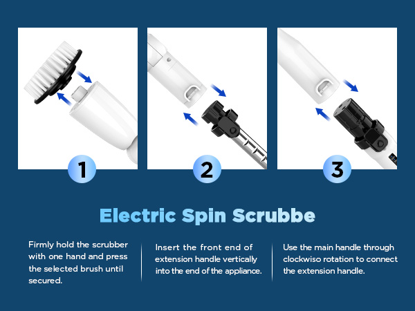 electric spin scrubber brush power brush floor scrubber