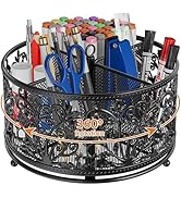 EKNITEY Pencil Holder for Desk - Cute Rotating Pen Organizer Caddy Desktop Storage Stationery Sup...