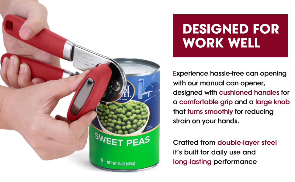 classic can opener, red
