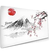 Cherry Blossom Sakura Gaming Mouse Pad 35.4×15.7inch with Stitched Edges Extended Waterproof Desk...
