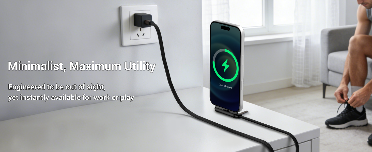 Invisible Holder Charger Cable