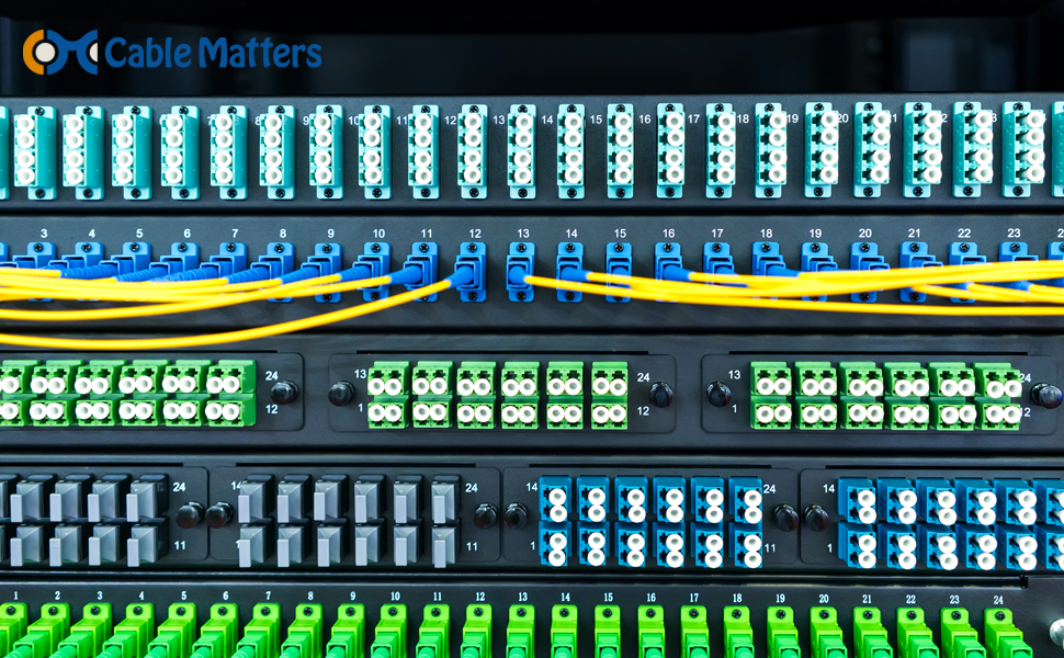 6-Port Fiber Patch Panel with 6 Duplex LC Fiber Optic Adapters