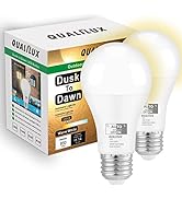 Qualilux Dusk to Dawn Light Bulbs Outdoor 850 Lumen, 60W Equivalent, Warm White 3000K, LED 9.5W, ...