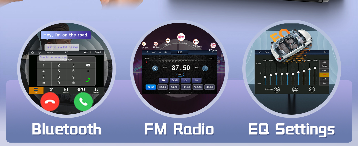 Built-in Bluetooth and FM RDS Radio