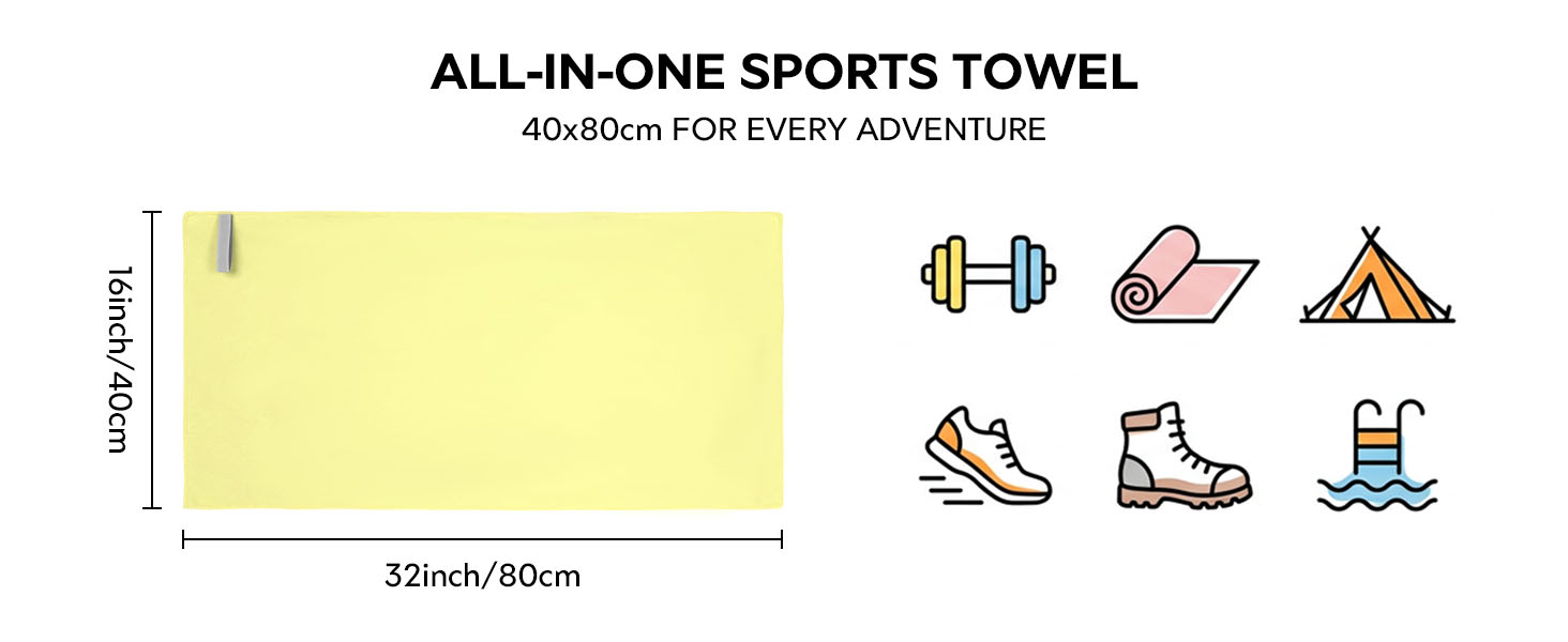 6 Micorfiber Gym Towels