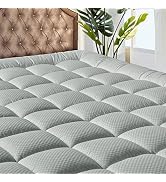 MATBEBY Bedding Quilted Fitted Twin XL Mattress Pad Cooling Breathable Fluffy Soft Mattress Pad S...