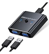Aufloag USB 3.0 Bi-Directional Switch - USB3.0 Switcher 2-in-1 Out | 1-in-2 Out Share 2 Computers...