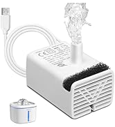 Cat Water Fountain Pump, Replacement Pump for W01 Pet Water Fountain, USB Pump for Adjustable Flo...