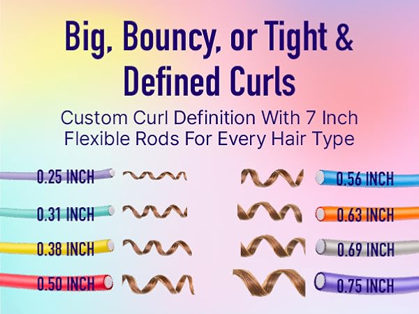 red by kiss flexi rods bouncy heatless curl wave overnight no heat flexible hair curler foam no slip