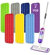 7 Pack Reusable Mop Pads for Swiffer PowerMop - MEXERRIS Microfiber Mop Pads Refills Washable Pow...