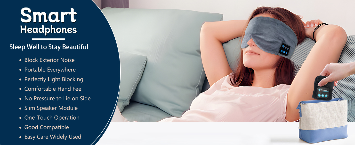 sleep mask with headphones built in