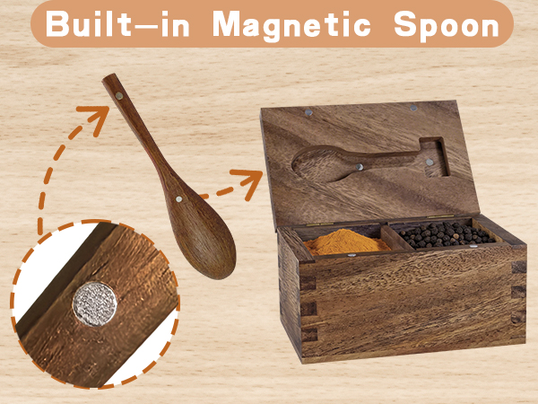 wooden salt container for countertop