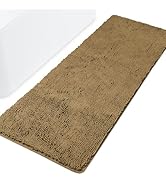 Yeaban Bathroom Runner Rugs 24 x 72 Non Slip – Thick Chenille Long Bath Mat | Absorbent and Washa...