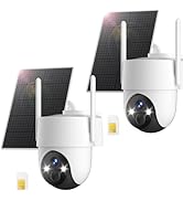 4G LTE Cellular Solar Security Camera, No WiFi Security Camera, 360° View, 2K Color Night Vision,...