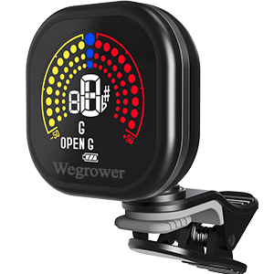 Guitar tuner clip on