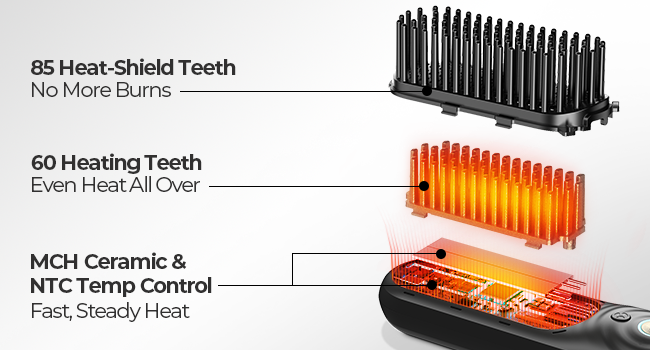 Hair straightening Brush