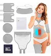 8PCS Castor Oil Wrap Kit Organic Cotton for Entire Body, Reusable Adjustable Castor Oil Packs wit...