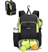 sportsnew Pickleball Bag Large Sports Pickleball Backpack with Shoe Compartment for Men Women, Pa...