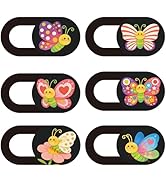 PRESSINART 6Pcs 6 Styles Laptop Camera Cover Slide Butterfly Webcam Privacy Cover 0.04 Inch Ultra...