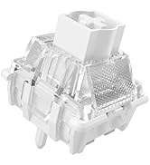 White Magnetic Keyboard Switches, Linear Factory Pre-lubed Freely Setting Pre-TraveSwitches for M...