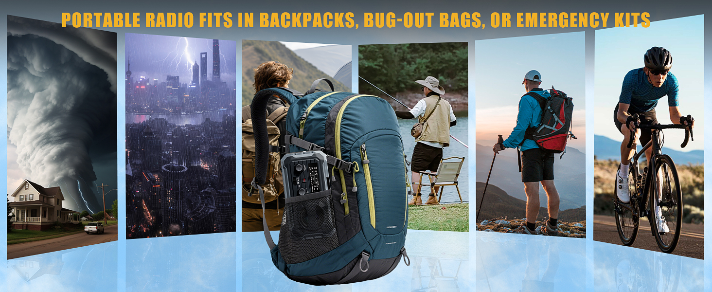 Hand Crank Emergency Radio, 10000mAh Weather Radio with AM/FM/NOAA