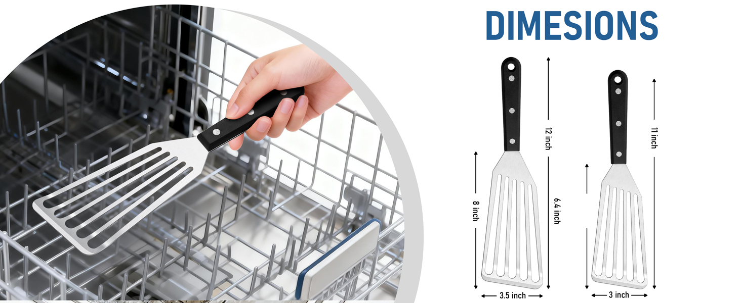 metal fish spatula turner spatulas slotted stainless steel set cooking kitchen use utensils eggs
