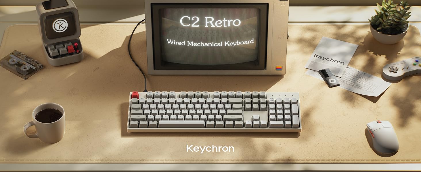 Keychron C2 Full Size Wired Mechanical Keyboard Retro