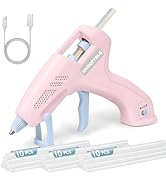 HHDQFTSLG Cordless Hot Glue Gun, Fast Preheating with 2600mAh Type-C Rechargeable Hot Melt Glue G...