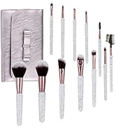 Makeup Brushes Bling Crystal Professional Face Cosmetics Blending Liquid Foundation Powder Concea...