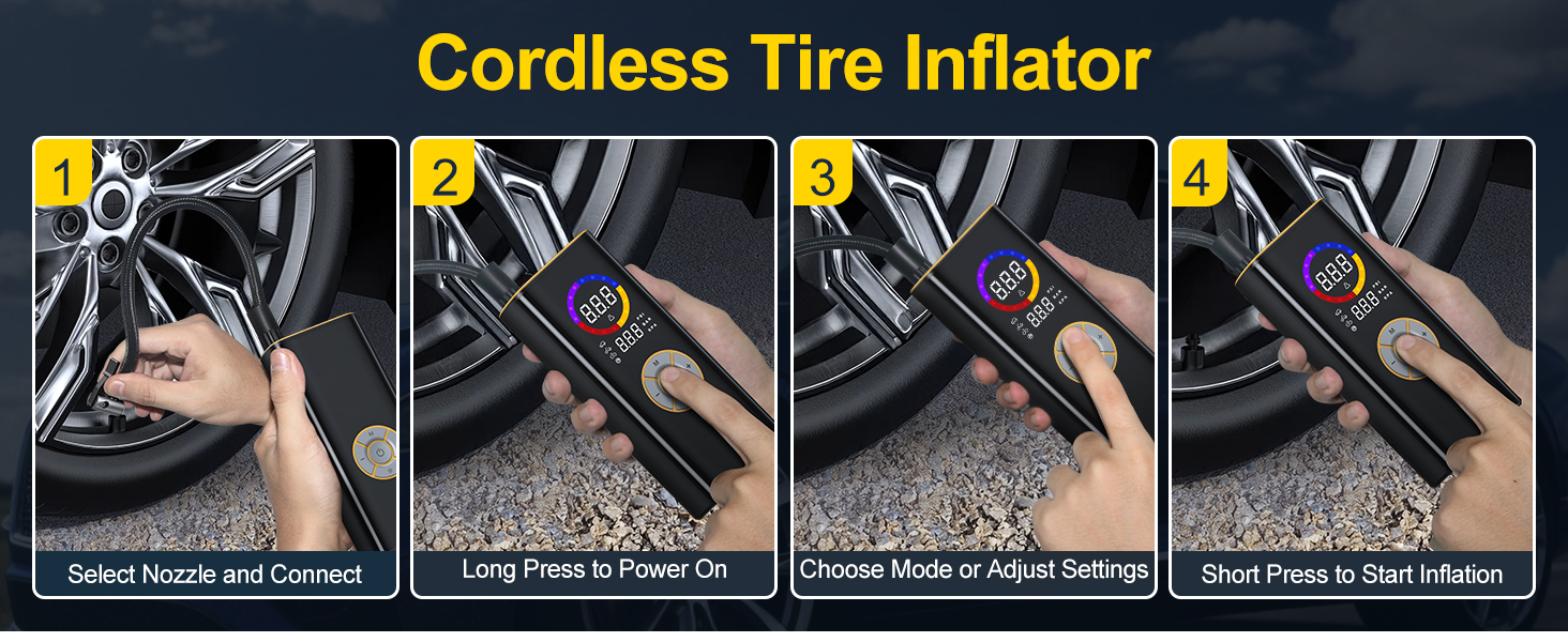 portable air compressor for car tires