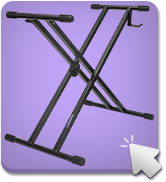 MS1099 X-style Keyboard Stand with Headphone Hook