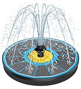Yzert Solar Fountain for Bird Bath, 3.5W Upgraded Solar Bird Bath Fountain with 4 Fixed Pipes 7 N...