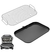 Griddle Pan with Grill Roast Stand for Ninja Woodfire OG800 OG900 Series, XSKGRIDLXL Flat Top Gri...