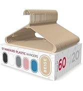 Sharpty Plastic Hangers Clothes Hangers for Clothing, Closet, Coats &amp; Shirts - Durable, Thick, To...